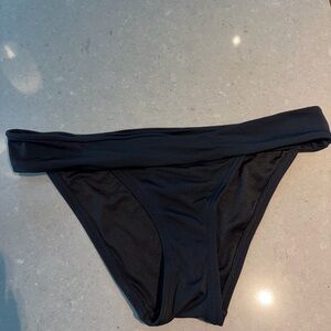 Victoria's Secret Black Fold-Over (faux appearance) Bikini Bottom